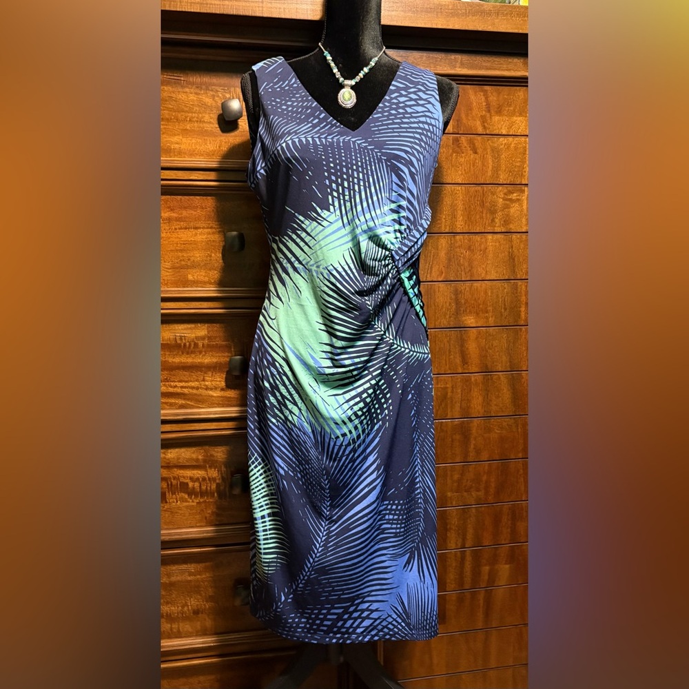 Danny & Nicole Palm Patterned Dress